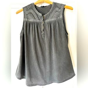 Lucky Brand embroidered tank